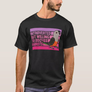 Camiseta Apresentado, mas papagaio vermelho papagaio