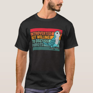 Camiseta Apresentado Mas Parrots Blue Monk Parakeet Quaker