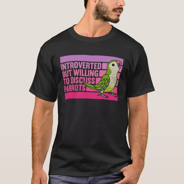 Camiseta Apresentado Mas Parrots Green Monk Parakeet Quaker (Frente)