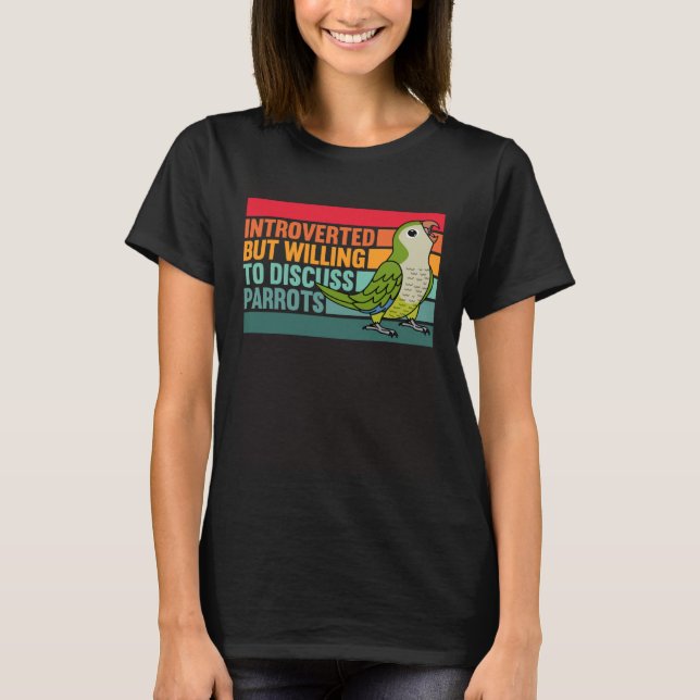 Camiseta Apresentado Mas Parrots Green Monk Parakeet Quaker (Frente)