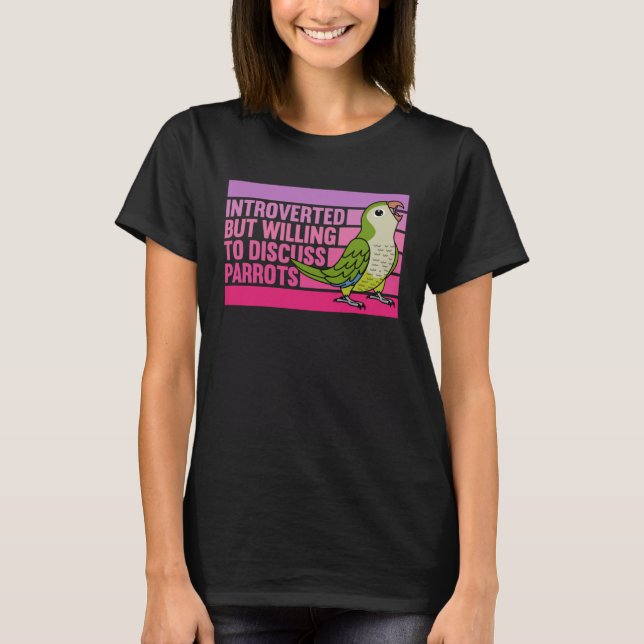 Camiseta Apresentado Mas Parrots Green Monk Parakeet Quaker (Frente)