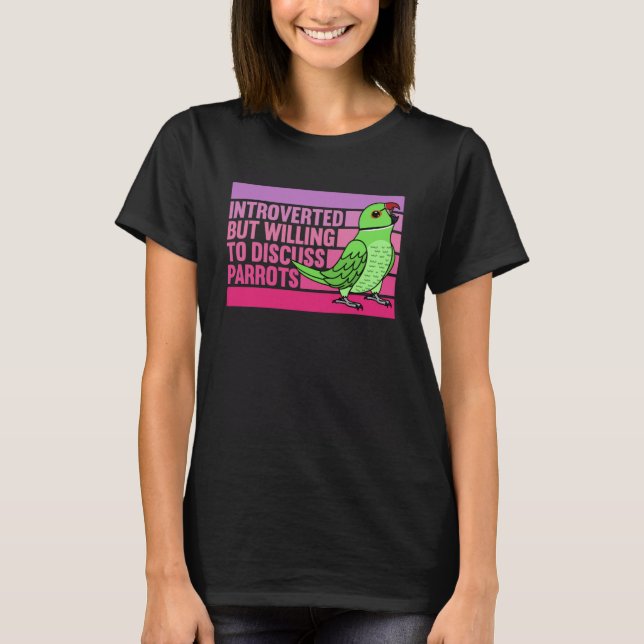 Camiseta Apresentado, Mas Parrots, Ringpescoço Índio Verde  (Frente)