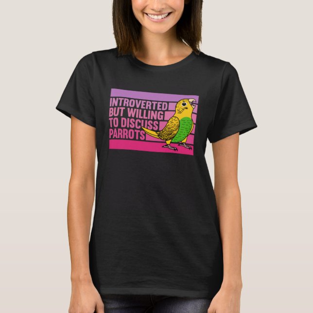 Camiseta Apresentado Mas Parrots Yellow Budget Budgerigar (Frente)