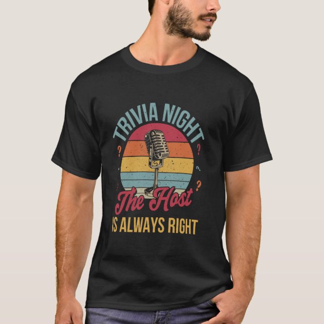 Camiseta Apresentador da Noite de Trivia (Frente)