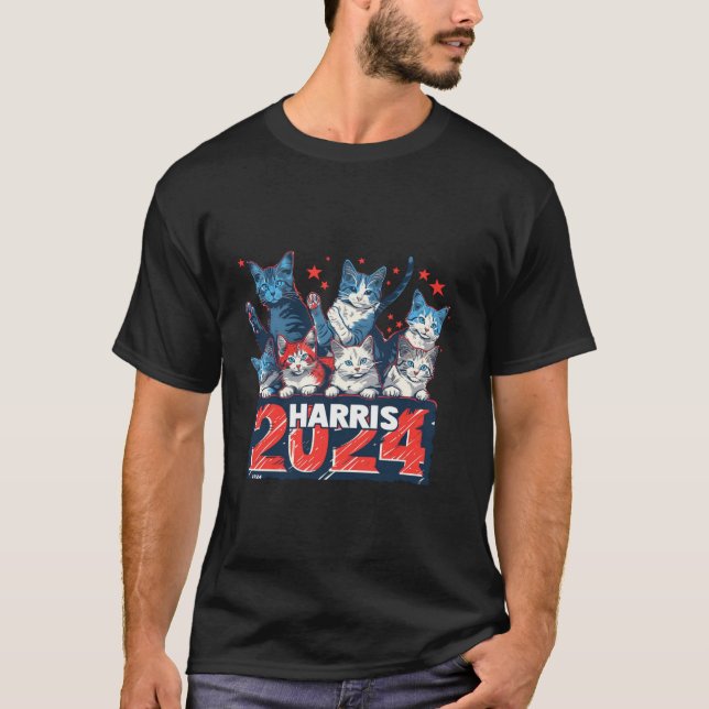 Camiseta Apresentadores eleitorais Kamala Harris 2024 Presi (Frente)