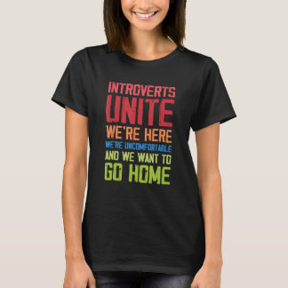 Camiseta Apresentadores unem-se Estamos aqui desconfortávei
