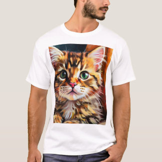 Camiseta "Apresentando o Whiskers Whimsical Cat Impressão