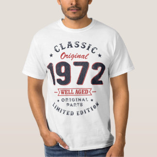 Camiseta Apresente de aniversário clássico de 1972, 50º