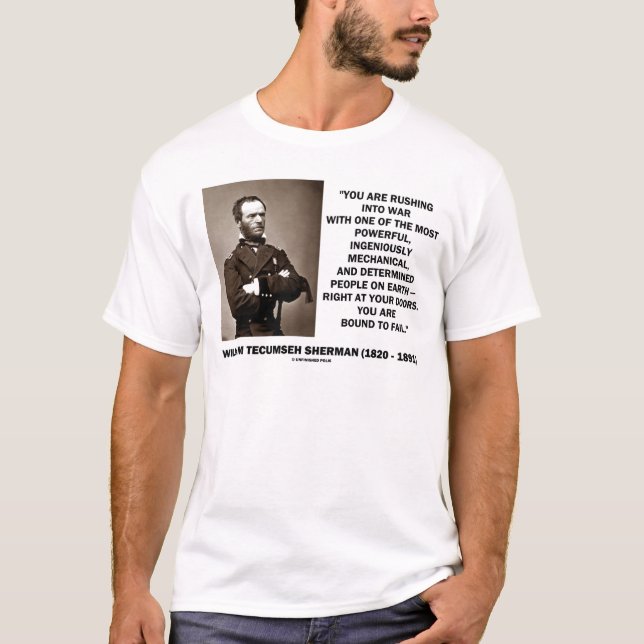 Camiseta Apressar-se na guerra é limitada para falhar (Frente)