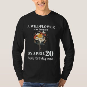 Camiseta April Birth Flower Sweet Peas e Daisy abril 20 B