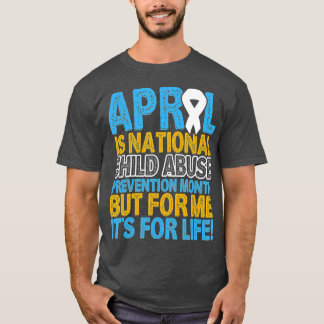 Camiseta April Child Abusue Prevenção Contra Abuso Azul Fit
