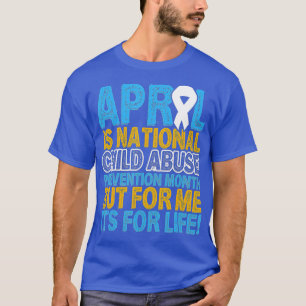Camiseta April Child Abusue Prevenção Contra Abuso Azul Fit