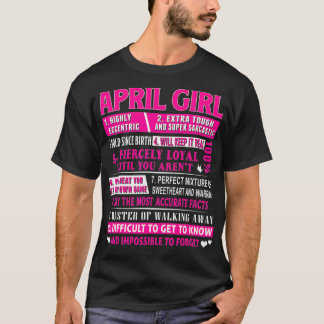 Camiseta April Girl Engraçado April Birthday