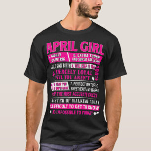 Camiseta April Girl Engraçado April Birthday
