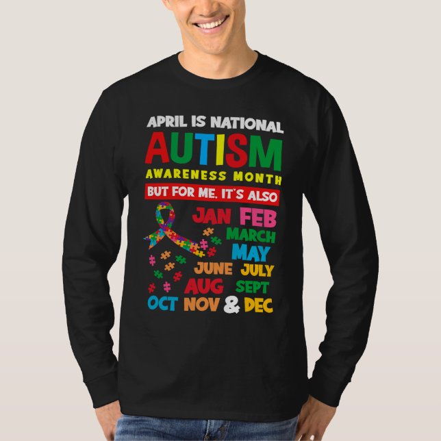 Camiseta April Is Autism Awareness Month Autistic Autism Aw (Frente)