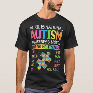 Camiseta April is National Autism Awareness Month Kids Boy 