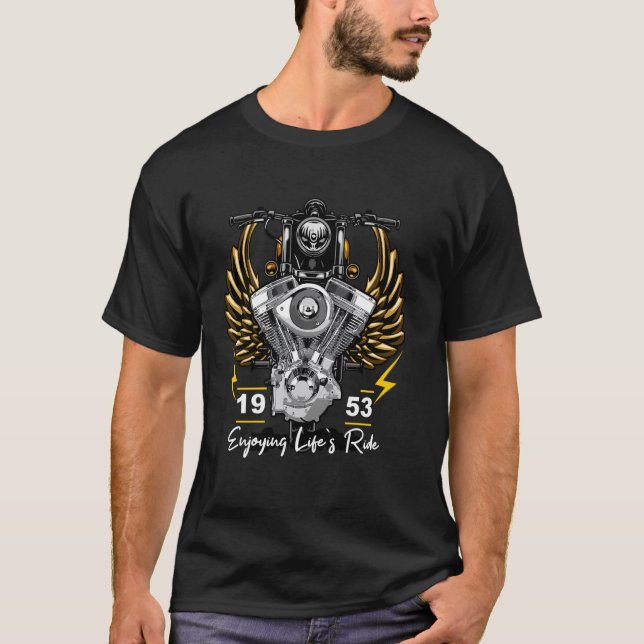 Camiseta Aproveitando a Vida Clássica Motocicleta 1953 (Frente)