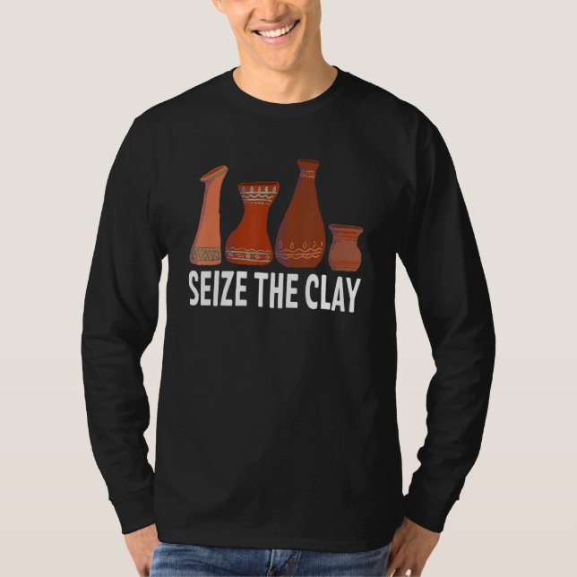 Camiseta Aproveite A Argila  Olaria Artista De Cerâmica Ole (Frente)