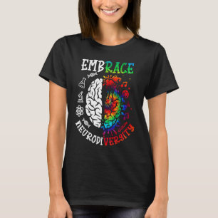 Camiseta Aproveite a neurodiversidade cerebral Autismo de c