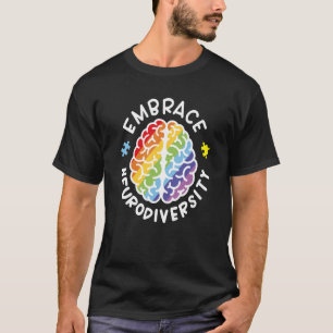 Camiseta Aproveite a neurodiversidade cerebral Autismo de c