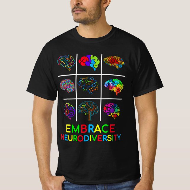 Camiseta Aproveite a neurodiversidade do jogo de vídeo cons (Frente)