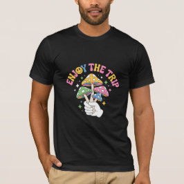 Camiseta Aproveite a Viagem – Cogumelo Psicodélico Retro