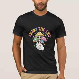 Camiseta Aproveite a Viagem – Cogumelo Psicodélico Retro