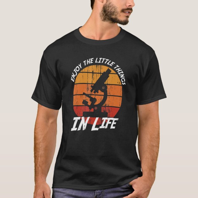 Camiseta Aproveite As Pequenas Coisas Da Biologia Da Vida (Frente)