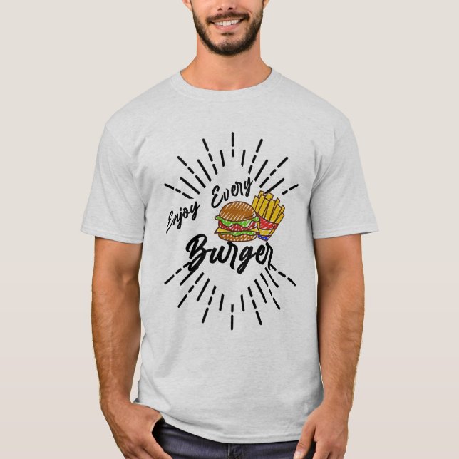 Camiseta Aproveite cada hambúrguer (Frente)