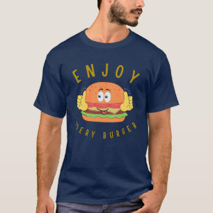 Camiseta Aproveite cada hambúrguer