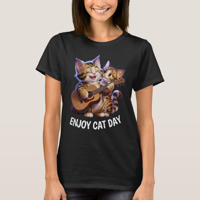 CAMISETA APROVEITE O DIA DO GATO (Frente)