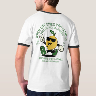 CAMISETA APROVEITE O DIA ENGRAÇADO LEMON PUN RETRO MASCOT