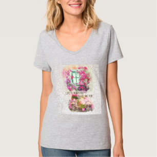 Camiseta Aproveite o passeio   Bicicleta De Aquarela Com Fl