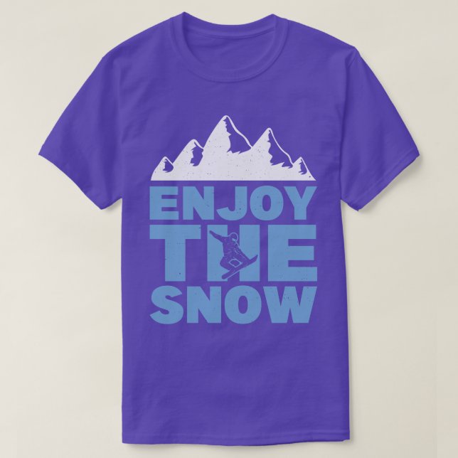 Camiseta Aproveite o Snowboarder (Frente do Design)