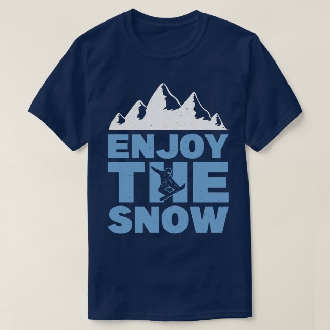 Camiseta Aproveite o Snowboarder (Frente do Design)