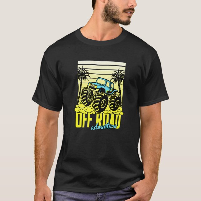 Camiseta Aproveite os monstros dos carros de estrada Design (Frente)