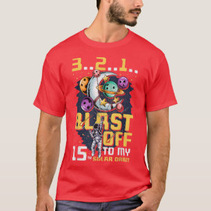 Camiseta Aproxime-Se Da Minha Órbita Solar 15, 15 de Aniver