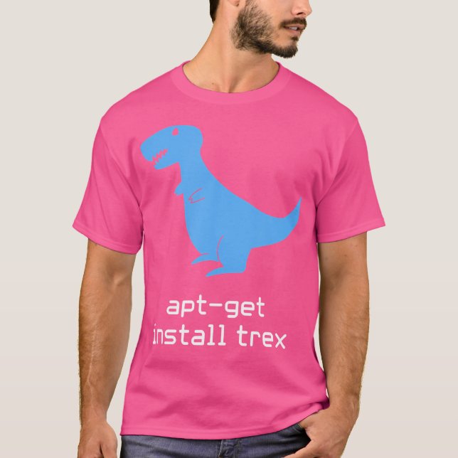 Camiseta Apt-Get Install Trex Programmer Humor (Frente)