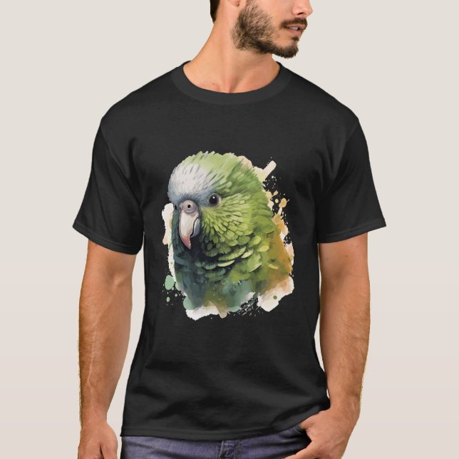 Camiseta Aptidão A Aquarela Kakapo Design Artística Wildl (Frente)