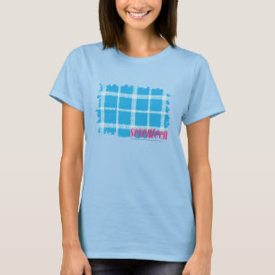 Camiseta Aqua 4 da xadrez