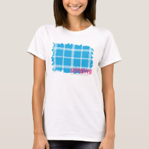 Camiseta Aqua 4 da xadrez