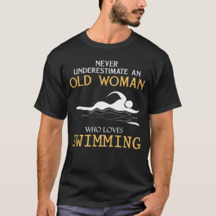 Camiseta Aqua Avó - Nunca Subestime uma Vovó Velha L