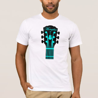 Camiseta Aqua da guitarra de Memphis