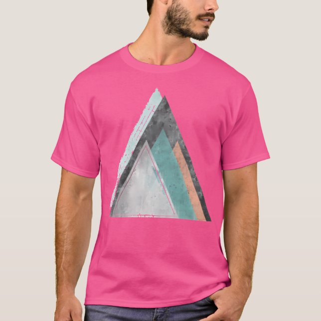 Camiseta Aqua E Montanhas Corais (Frente)