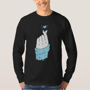 Camiseta Aqua Heart Mãos Homens Mulheres Adoram Gráfico