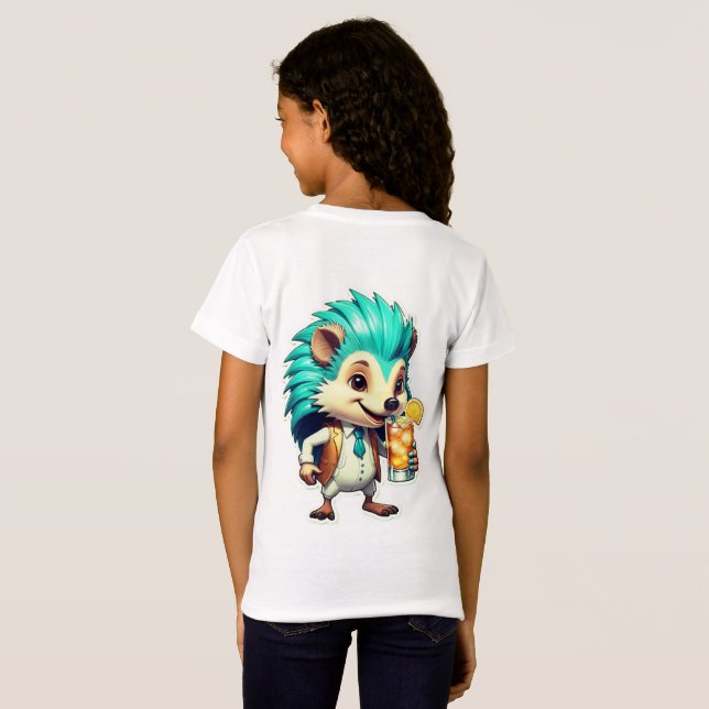 Camiseta Aqua Hedgehog (Parte Traseira Completa)