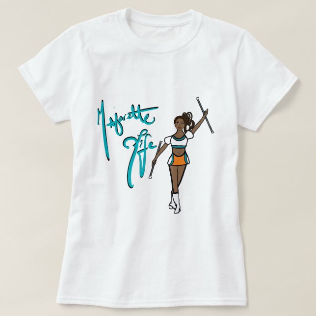 Camiseta Aqua Orange Twirl Girl T Shirt (Frente do Design)
