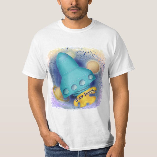Camiseta Aqua Rocket  T-shirt (Frente)