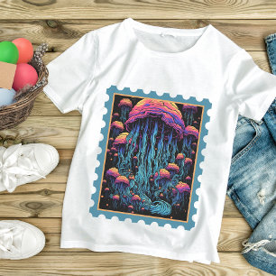 Camiseta Aqua Spectacle: Água-viva Colorida Gigante