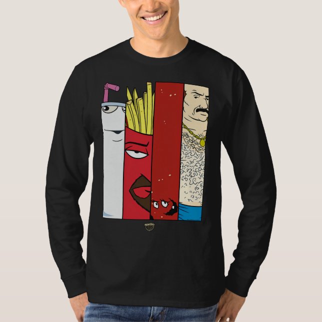 Camiseta Aqua Teen HunForce Group Azulejos T Shirt Sticker (Frente)